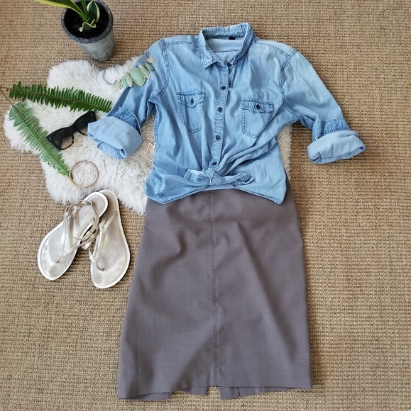 GAP Mocha Pencil Skirt - Picture 1 of 4